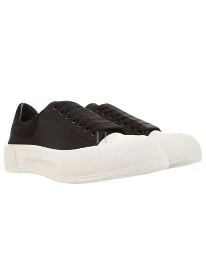 Men's Plimsoll Perforated Deck Low Top Sneakers Black - ALEXANDER MCQUEEN - BALAAN 2