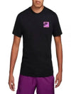 NSW Logo Cotton Jersey Short Sleeve T-Shirt Black - NIKE - BALAAN 2