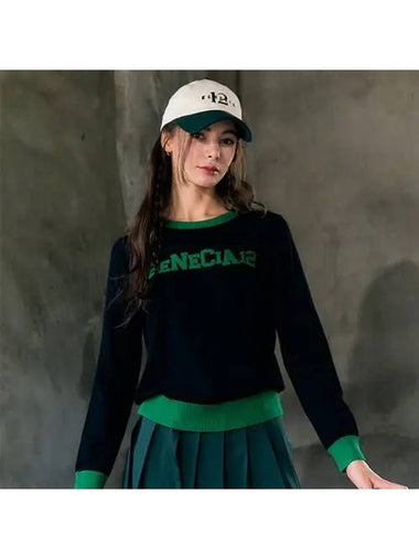 Logo color combination knit black - BENECIA12 - BALAAN 1