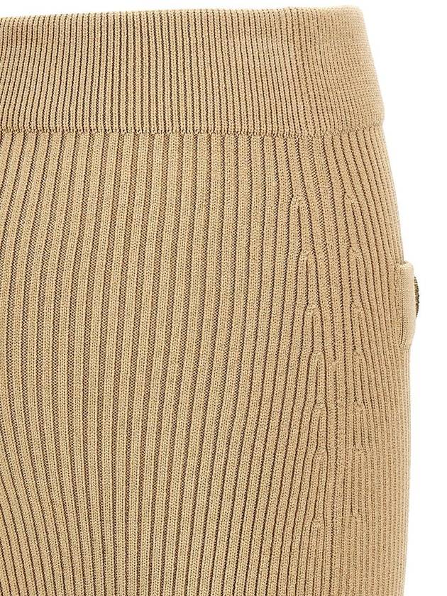 Balmain Ribbed Midi Skirt - BALMAIN - BALAAN 4