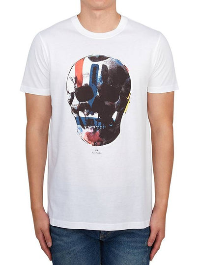 Skull Print Short Sleeve T-Shirt White - PAUL SMITH - BALAAN 2