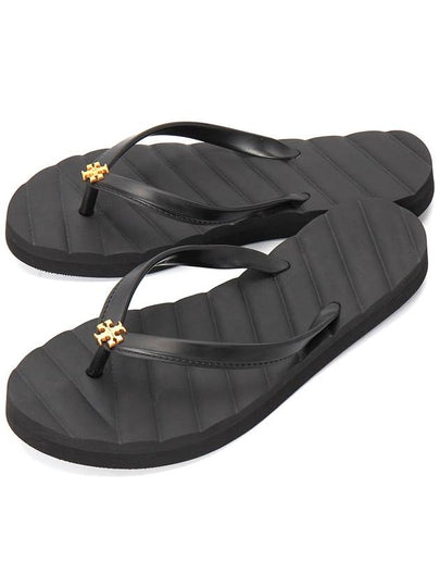 Kira Logo Flip Flops Black - TORY BURCH - BALAAN 2