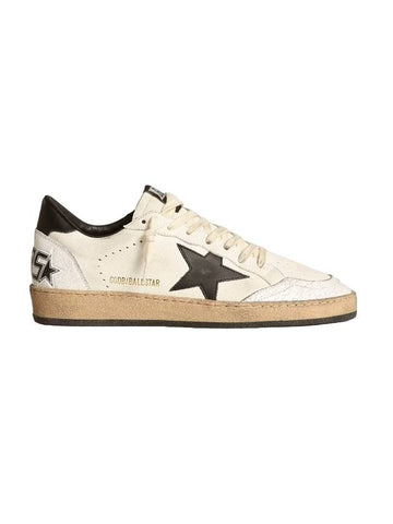 Ball Star Leather Heel Tab Low Sneakers White Black - GOLDEN GOOSE - BALAAN 1