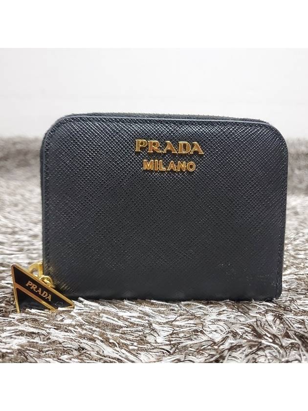 Saffiano Black Card Wallet - PRADA - BALAAN 1