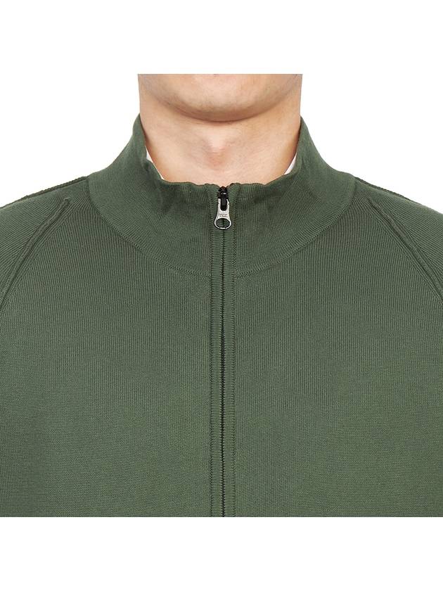 Men's Lens Wappen Zip-Up Cardigan Green - CP COMPANY - BALAAN 8