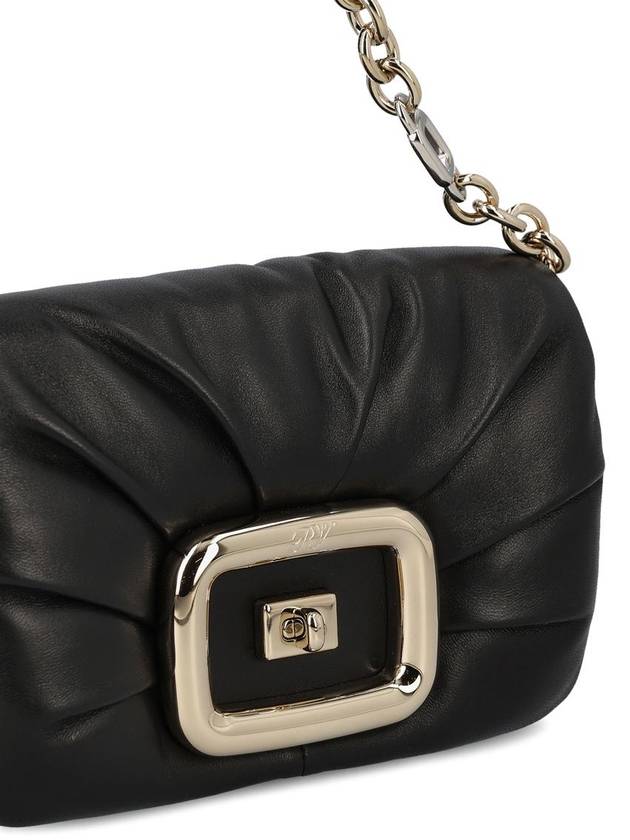 Viv' Choc Mini Leather Shoulder Bag Black - ROGER VIVIER - BALAAN 5