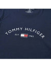 Men's Logo Short Sleeve T-Shirt Navy - TOMMY HILFIGER - BALAAN 4