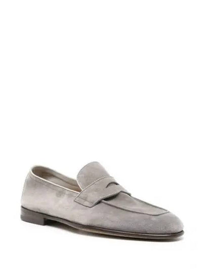 Suede Penny Slot Loafers Grey - BRUNELLO CUCINELLI - BALAAN 2