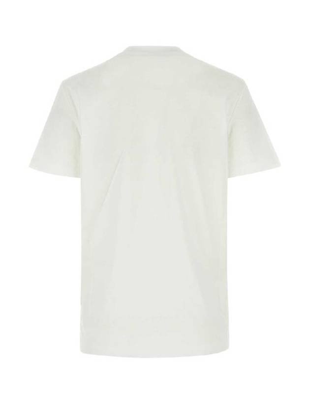 Triangle Logo Short Sleeve T-Shirt White - PRADA - BALAAN 3