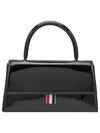 Women's Patent Trapeze Tote Bag Black - THOM BROWNE - BALAAN 2