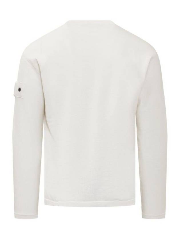 Wappen Patch Crew Neck Knit Top Ivory - STONE ISLAND - BALAAN 3