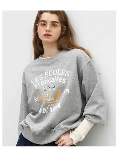 ECOLE ARTWORK SWEATSHIRT GRAY - BENSIMON - BALAAN 1