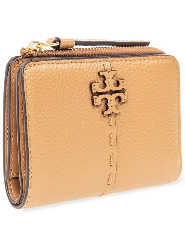 Tory Burch Leather Wallet With Logo, Women's, Brown - TORY BURCH - BALAAN 4