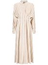 LONG STRIPED LINEN DRESS - MAX MARA - BALAAN 1