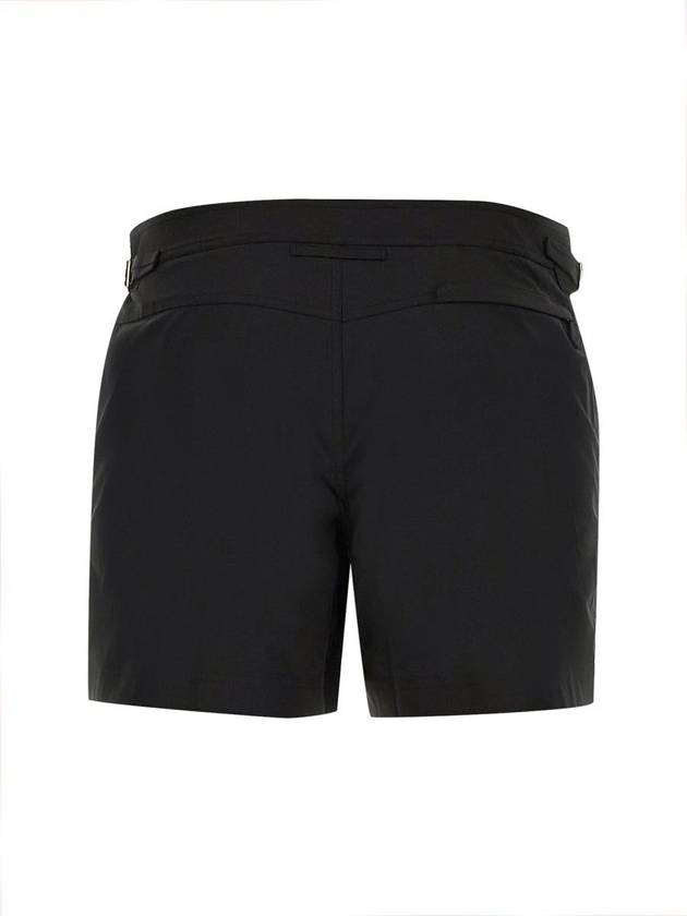 Men's Classic Fit Nylon Swim Shorts Black - TOM FORD - BALAAN 4