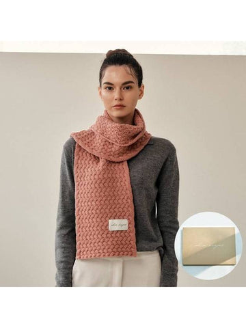 Arachne Lambswool 100 Muffler Pink - WHITE PROJECT - BALAAN 1