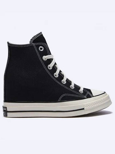 Chuck 70 Wedge High Top Sneakers Black - CONVERSE - BALAAN 2