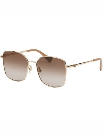 Eyewear Interlocking G Square Sunglasses Gold Brown - GUCCI - BALAAN 1