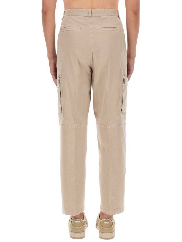 gabardine cargo straight pants beige - FENDI - BALAAN 4