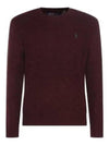 Embroid Logo Cable Knit Top Wine - POLO RALPH LAUREN - BALAAN 2