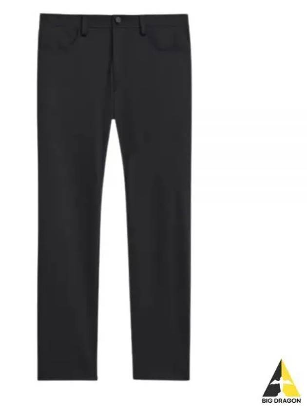 Compact Ponte Tech Slim Fit Cotton Straight Pants Black - THEORY - BALAAN 2