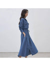 Marodi denim string long dress - MONO AT.D - BALAAN 2