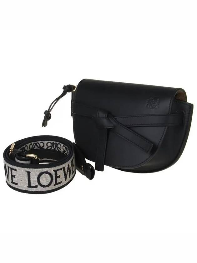 Mini Gate Dual Soft Calfskin Cross Bag Black - LOEWE - BALAAN 3