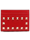 Rockstud Card Wallet Red - VALENTINO - BALAAN 2