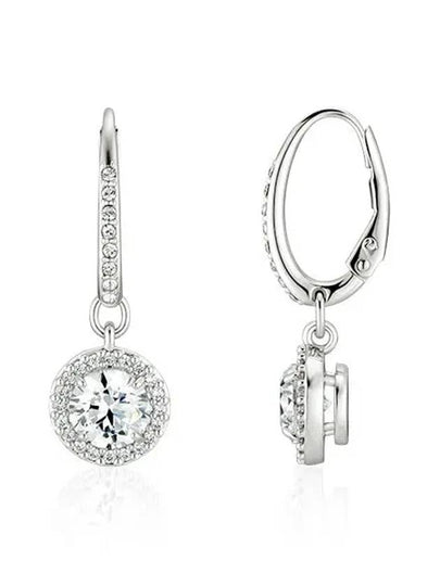 Una Angelic Crystal Drop Earrings Silver - SWAROVSKI - BALAAN 2