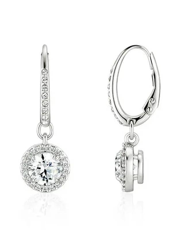 Una Angelic Crystal Drop Earrings Silver - SWAROVSKI - BALAAN 4