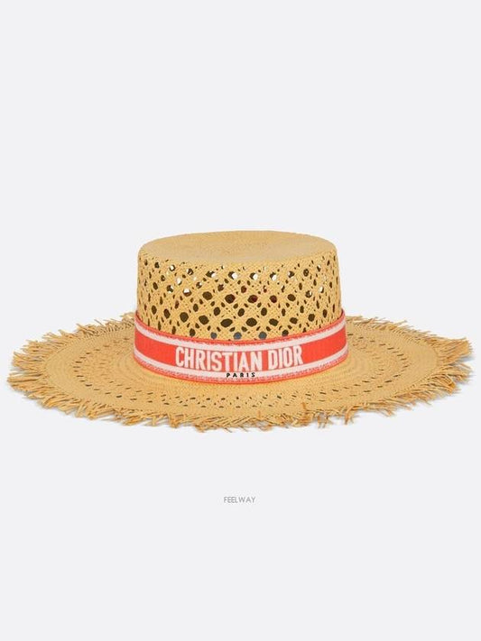 Dioriviera Naughtily D Narrow Brim Hat Straw - DIOR - BALAAN 1