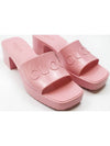 Logo Women s Rubber Slide Sandals Pink Size 39 624730 - GUCCI - BALAAN 3