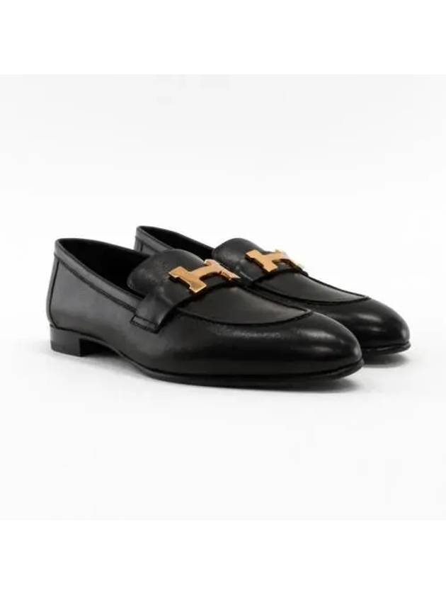 Paris Loafer Black Shoes Rose Gold EU Size H231049Z - HERMES - BALAAN 3