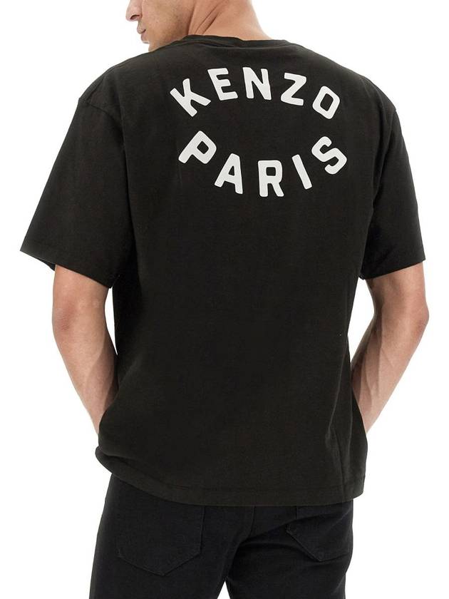 Target Print Oversized Short Sleeve T-Shirt Black - KENZO - BALAAN 5