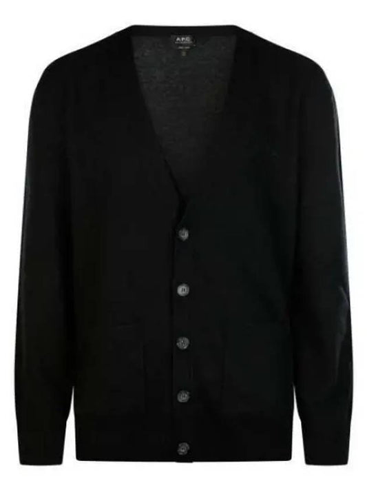 Men's Theo Wool Cardigan Black - A.P.C. - BALAAN 2