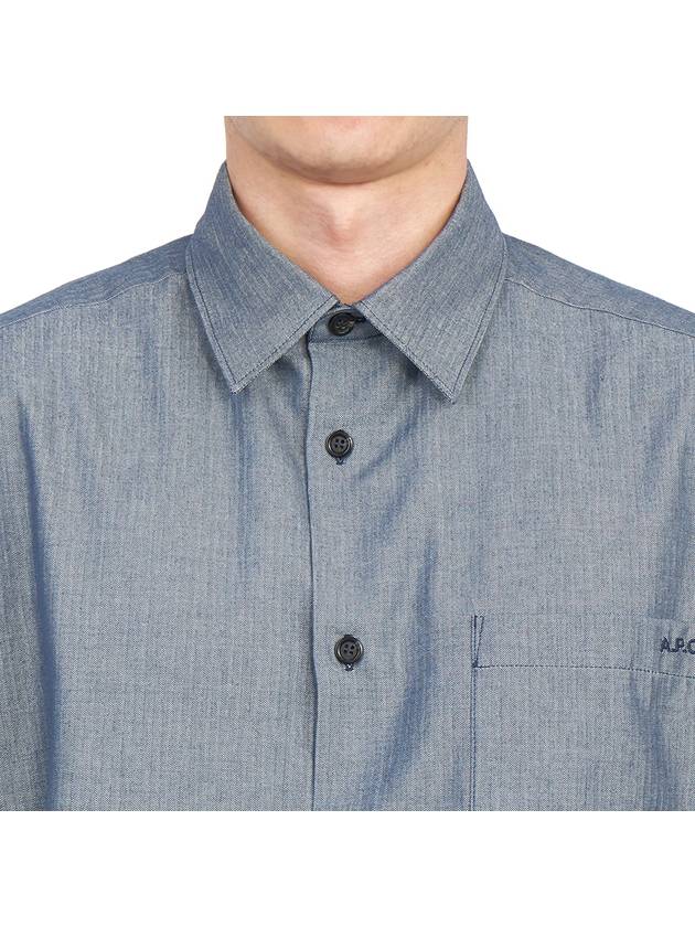 Malo Logo Cotton Long Sleeve Shirt Marine Blue - A.P.C. - BALAAN 9