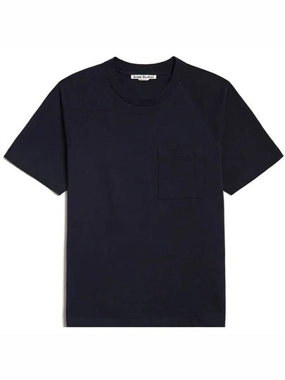 Back Logo Patch Pocket Short Sleeve T-Shirt Navy - ACNE STUDIOS - BALAAN 2