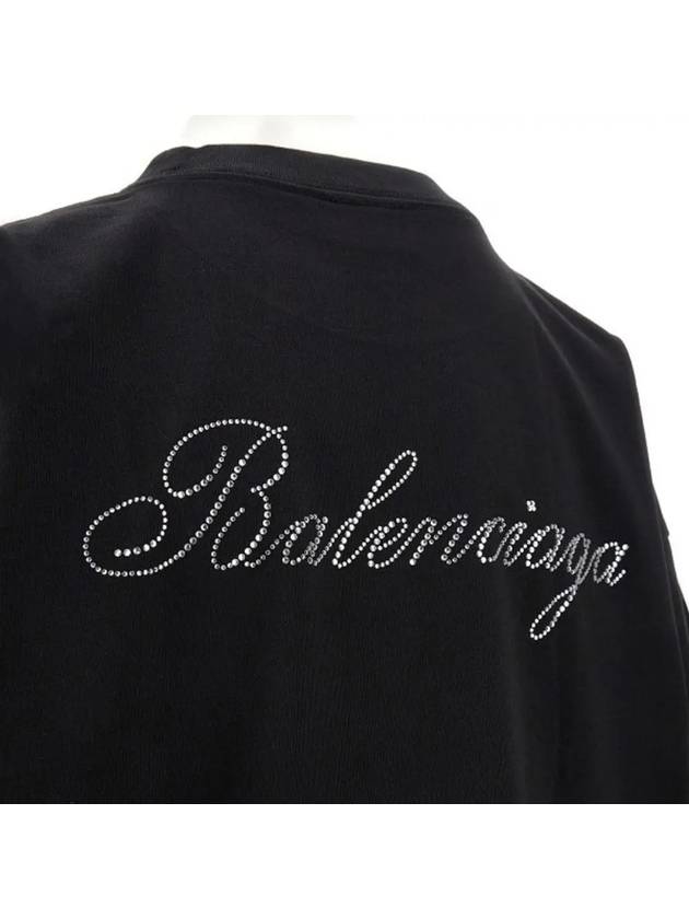 Logo Print Short Sleeve T-Shirt Black - BALENCIAGA - BALAAN 3