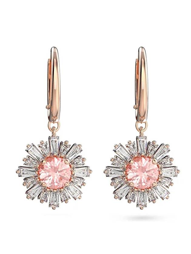 Idyllia Mixed Cut Flower Earrings Rose Gold - SWAROVSKI - BALAAN 1