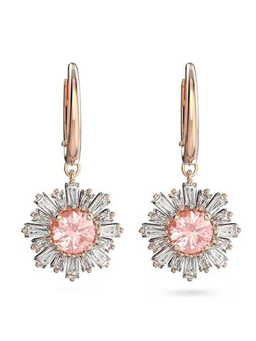 Idyllia Mixed Cut Flower Earrings Rose Gold - SWAROVSKI - BALAAN 1