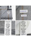 Giant Check Cashmere Scarf Grey - BURBERRY - BALAAN 6