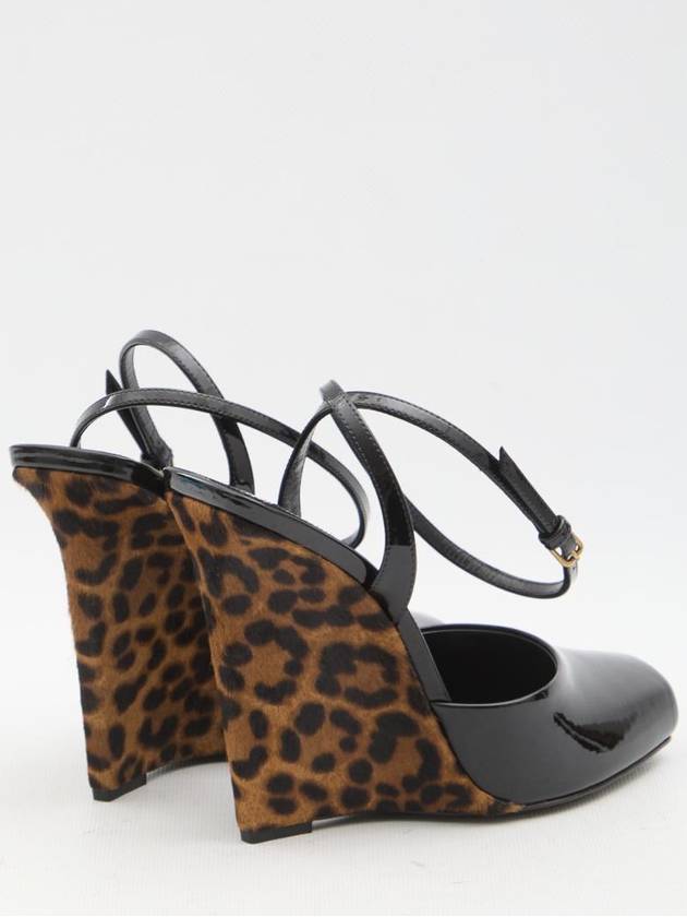 La Scandale Wedge Sandals - SAINT LAURENT - BALAAN 3