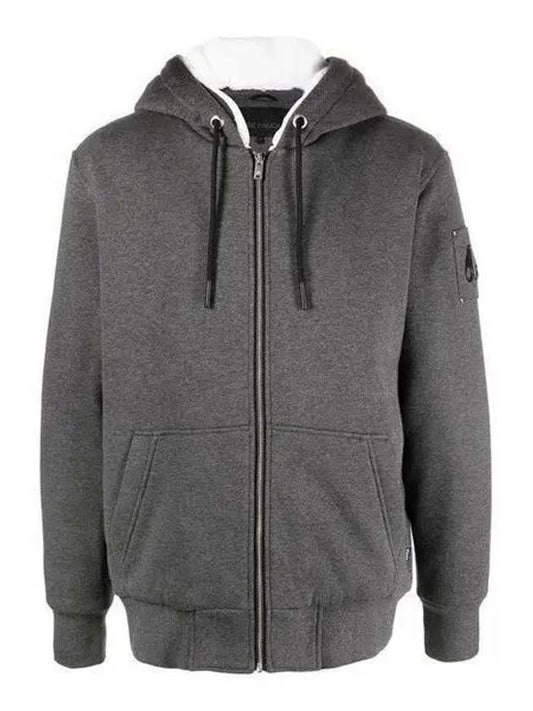 Classic Bunny Zip Up Hoodie White Lining Charcoal - MOOSE KNUCKLES - BALAAN 2