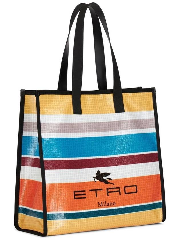 Striped Print Tote Bag - ETRO - BALAAN 4