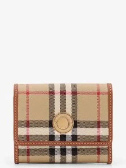 Check Half Wallet Beige - BURBERRY - BALAAN 2