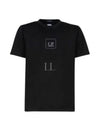 Metropolis Logo Print Short Sleeve T-Shirt Black - CP COMPANY - BALAAN 2