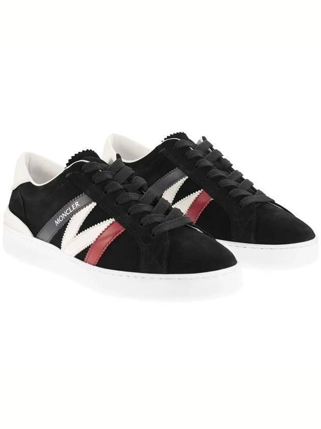 MONACO M Three Stripes Low Top Sneakers Black 4M002 90 M2923 P90 - MONCLER - BALAAN 2