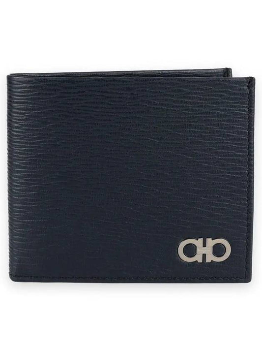 Gancini Half Wallet Deep Ocean - SALVATORE FERRAGAMO - BALAAN 2