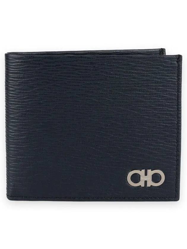 Gancini Half Wallet Deep Ocean - SALVATORE FERRAGAMO - BALAAN 3