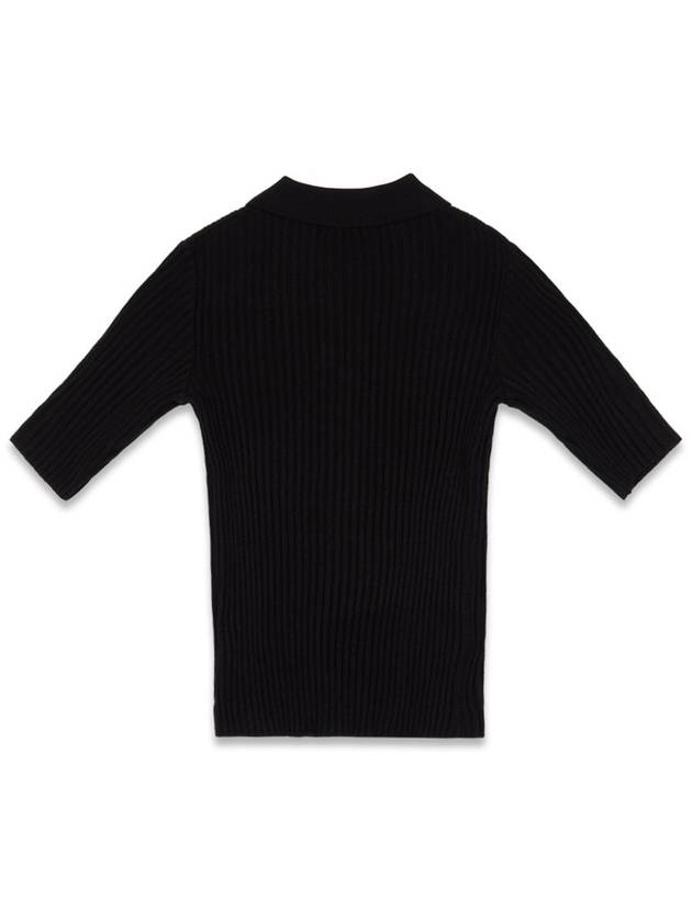 Women s Slim Button Knit Black MCFW24KN4IV - MACKY - BALAAN 3